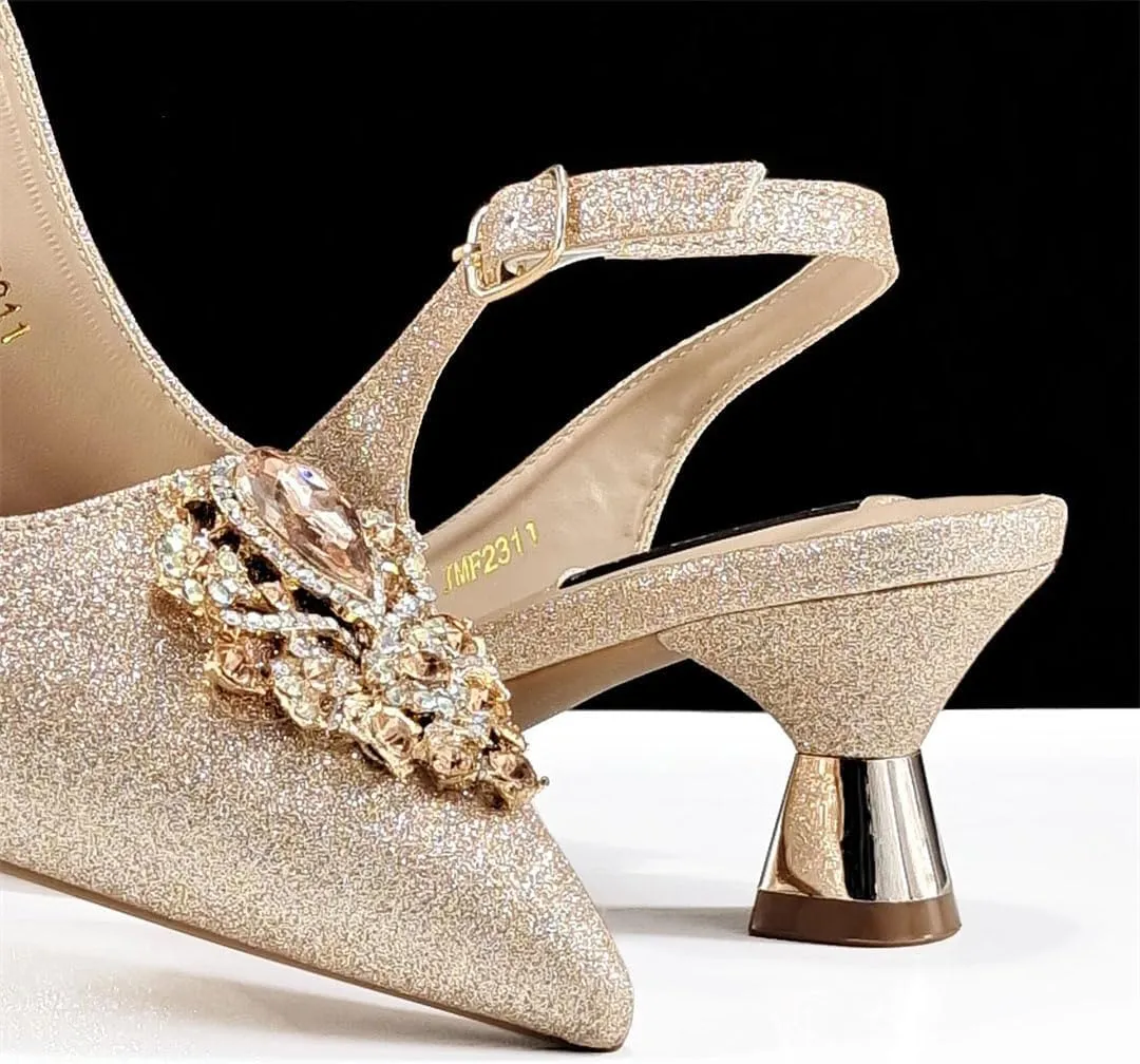 Fish Scale Texture Wedding Sandals Bag African Designer Women’s Party Set