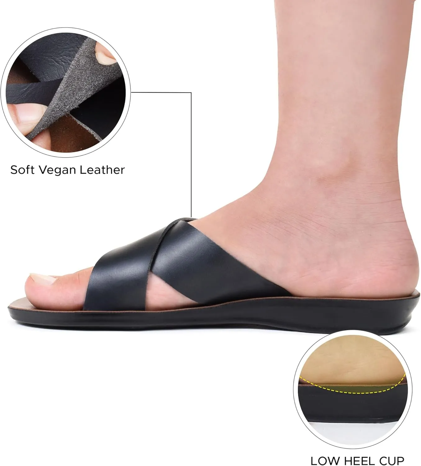Flat Sandals For Women - Walking Summer Vacation Essentials Ladies Flip Flops – Comfortable Arch Support Orthotic Sandals For Women – Casual Outdoor Fashion Dressy Non Slip Footwear