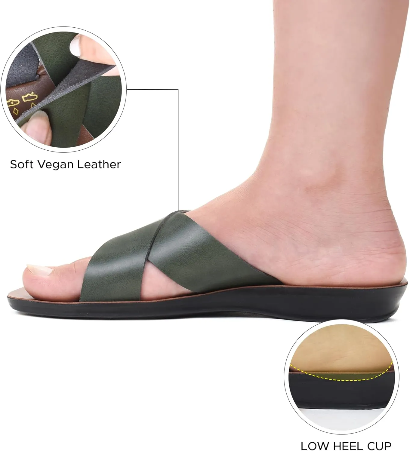 Flat Sandals For Women - Walking Summer Vacation Essentials Ladies Flip Flops – Comfortable Arch Support Orthotic Sandals For Women – Casual Outdoor Fashion Dressy Non Slip Footwear