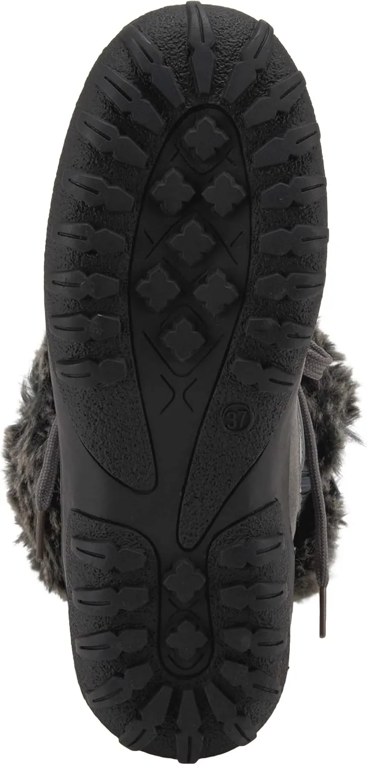 Flexus Spring Step Stormy Boots for Women - Waterproof Women's Snow Boots With Adjustable Lace and Zippers - Faux Fur Winter Boots for Outdoor