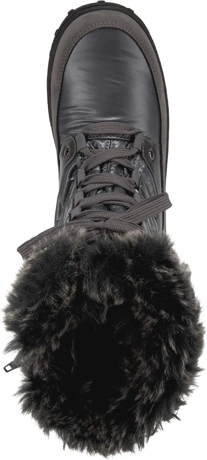 Flexus Spring Step Stormy Boots for Women - Waterproof Women's Snow Boots With Adjustable Lace and Zippers - Faux Fur Winter Boots for Outdoor