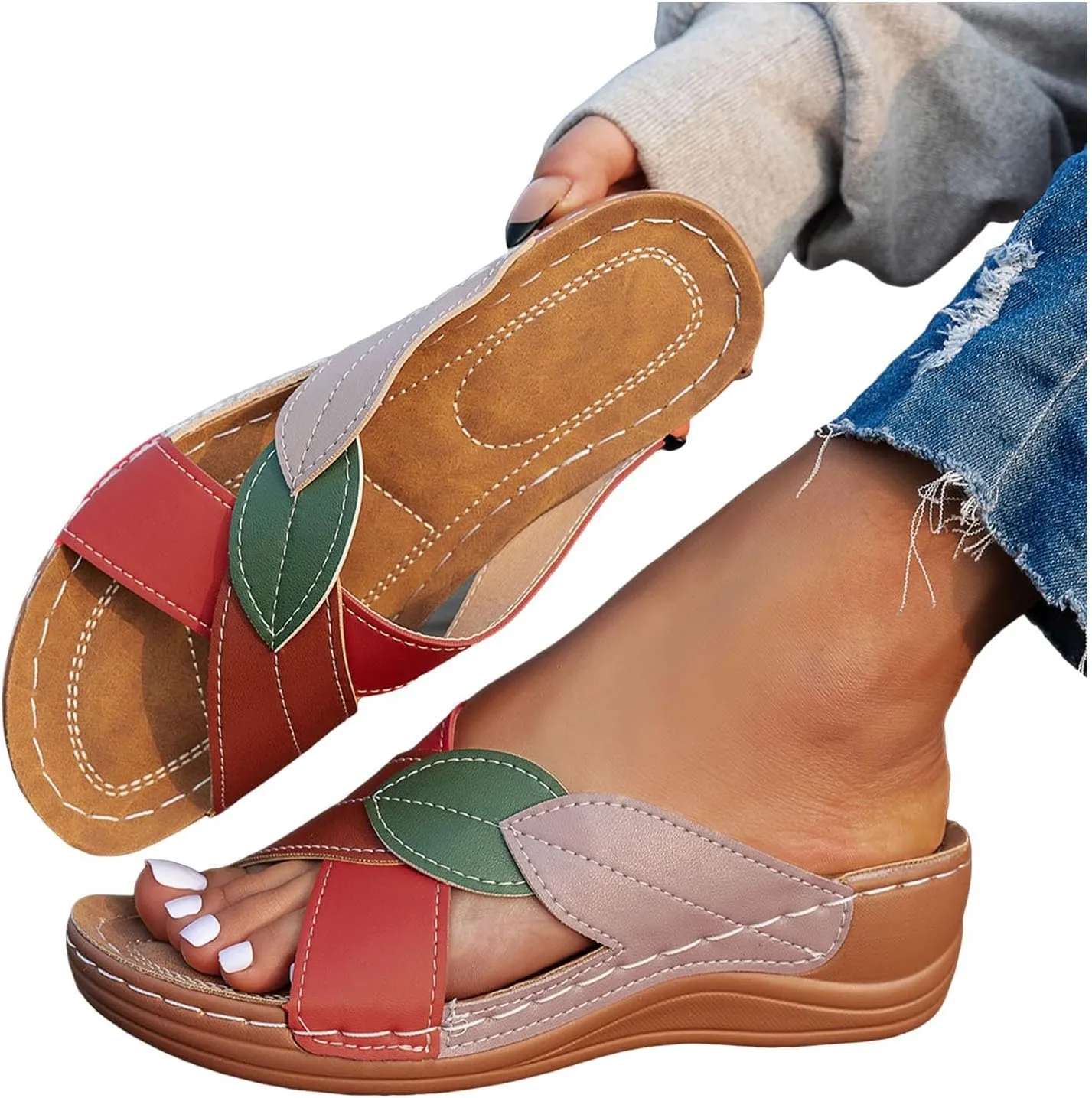 Flip Flops For Ladies Summer Wedges Shoes Women Slippers Bohemian Sandals Fashion Shoes Womens Born Sandals