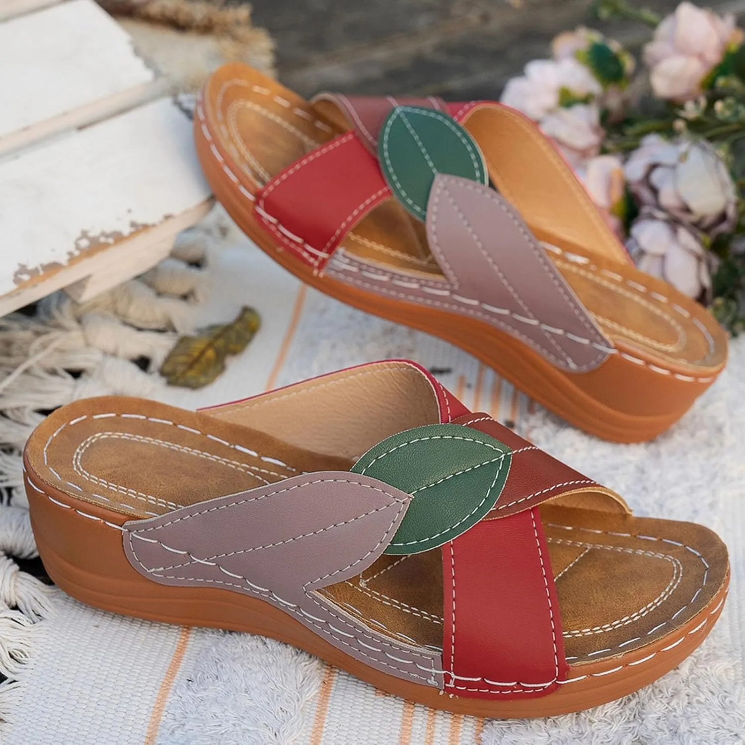 Flip Flops For Ladies Summer Wedges Shoes Women Slippers Bohemian Sandals Fashion Shoes Womens Born Sandals