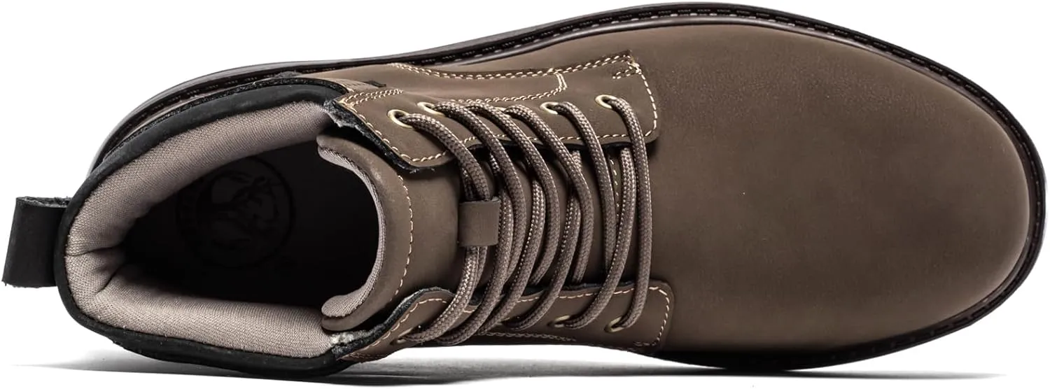 FLYLAND Men's Fashion Sneaker Chukka Boots Lace Up Leather Ankle Dress Boot Lightweight Non-Slip Walking Shoes