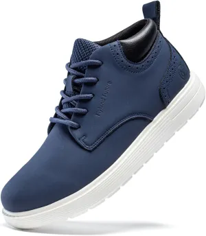 FLYLAND Men's Fashion Sneakers Chukaa Boots Leather Shoes Lace Up Lightweight Dress Boots Walking Driving Shoes