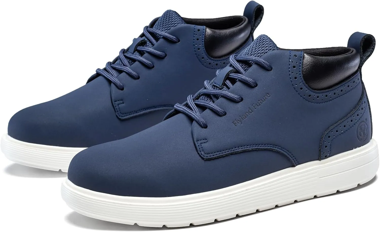 FLYLAND Men's Fashion Sneakers Chukaa Boots Leather Shoes Lace Up Lightweight Dress Boots Walking Driving Shoes