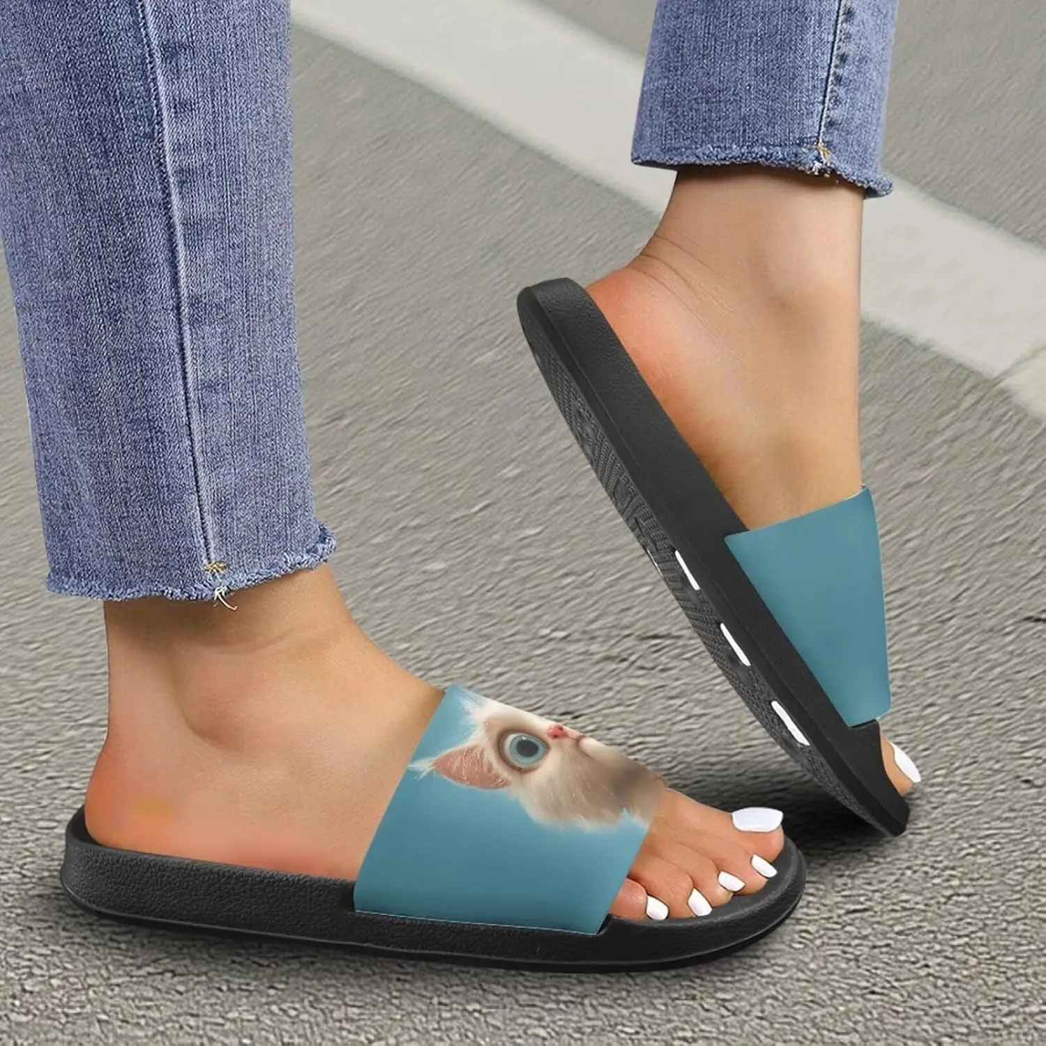Forchrinse Corgi Slide Sandals for Men Women Cute Slippers Summer House Shoes Anti Slip Comfort Sport Athletic Sandals Lightweight