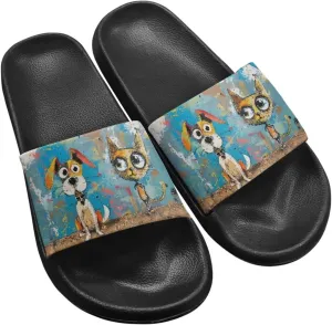 Forchrinse Corgi Slide Sandals for Men Women Cute Slippers Summer House Shoes Anti Slip Comfort Sport Athletic Sandals Lightweight