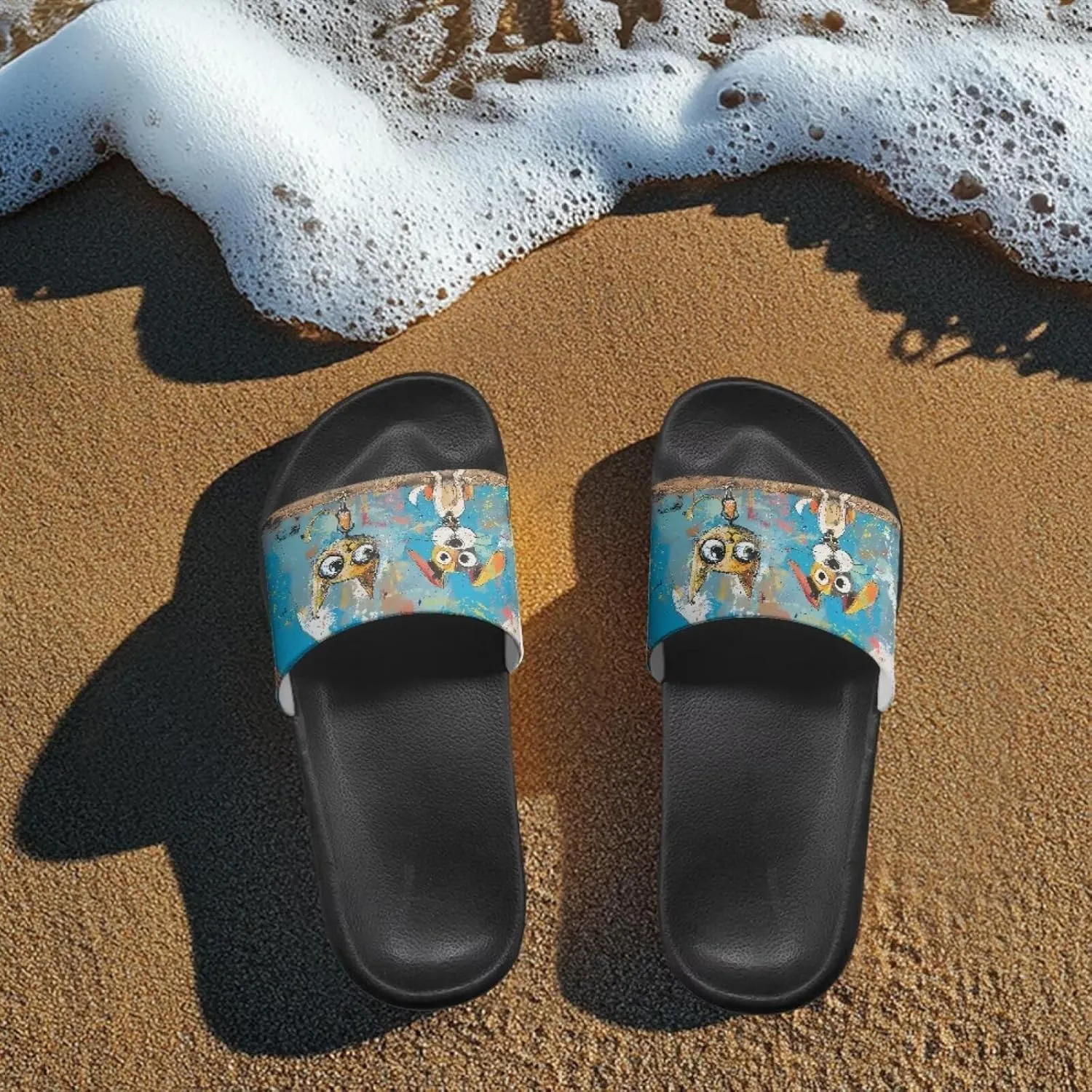 Forchrinse Corgi Slide Sandals for Men Women Cute Slippers Summer House Shoes Anti Slip Comfort Sport Athletic Sandals Lightweight