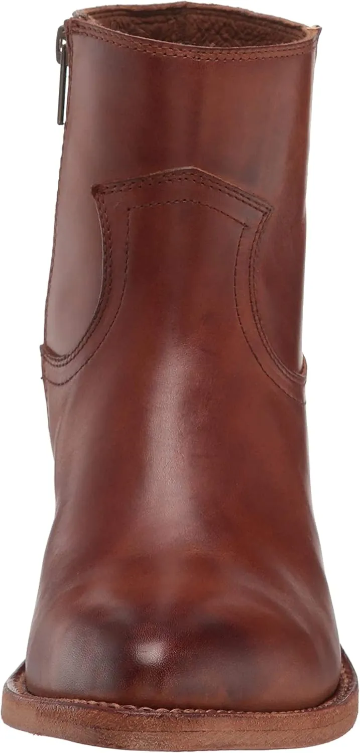 Frye Billy Inside Zip Booties for Women Crafted from Antiqued Leather with Wellington Stitchwork, Brass Hardware - 5 ¾” Shaft