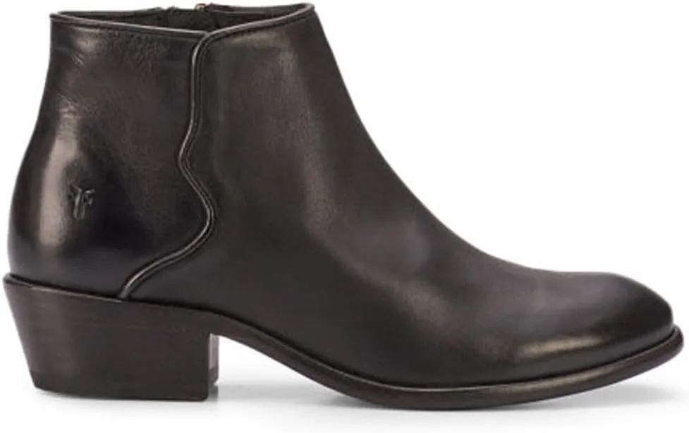 Frye Carson Piping Booties for Women Made from Soft Full-Grain Leather with Signature Western-Inspired Piping Detail and Supple Leather Lining – 4” Shaft Height