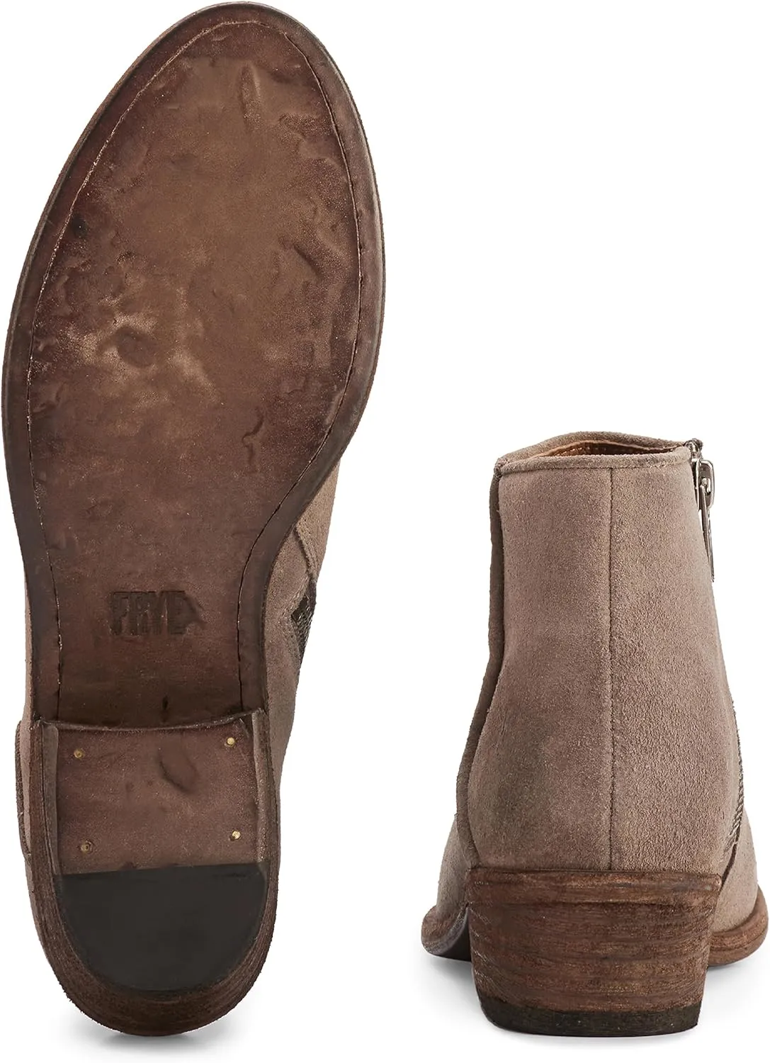 Frye Carson Piping Booties for Women Made from Soft Full-Grain Leather with Signature Western-Inspired Piping Detail and Supple Leather Lining – 4” Shaft Height