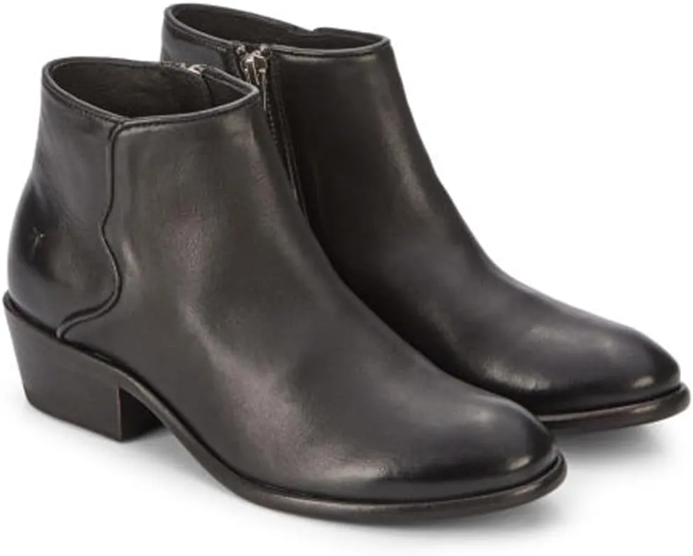 Frye Carson Piping Booties for Women Made from Soft Full-Grain Leather with Signature Western-Inspired Piping Detail and Supple Leather Lining – 4” Shaft Height