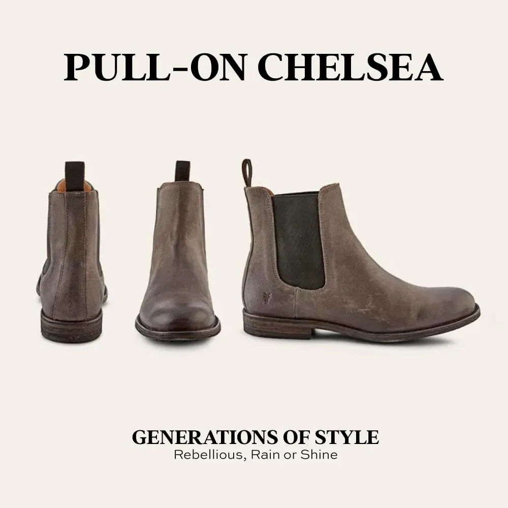 Frye Tyler Chelsea Boots for Men Designed with Flexible Blake Construction and Elasticated Side Panels, Comfort Footbed and Full Leather Lining – 6” Shaft Height