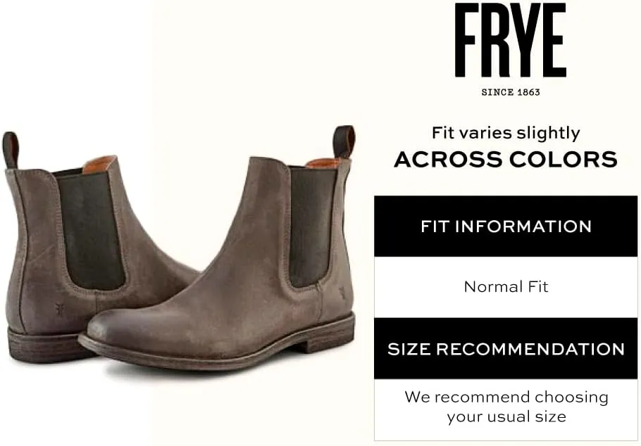 Frye Tyler Chelsea Boots for Men Designed with Flexible Blake Construction and Elasticated Side Panels, Comfort Footbed and Full Leather Lining – 6” Shaft Height