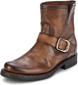 Frye Veronica Booties for Women Made from Full Grain Brush-Off Leather with Antique Metal Hardware and Waterproof, Hand-Stitched Goodyear Welt Construction