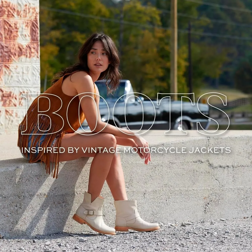 Frye Veronica Booties for Women Made from Full Grain Brush-Off Leather with Antique Metal Hardware and Waterproof, Hand-Stitched Goodyear Welt Construction