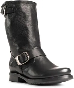 Frye Veronica Short Boots for Women Made from Full-Grain Leather with Antique Metal Hardware, Goodyear Welt Construction, and Rubber Lug Soles – 6 ¾” Shaft Height