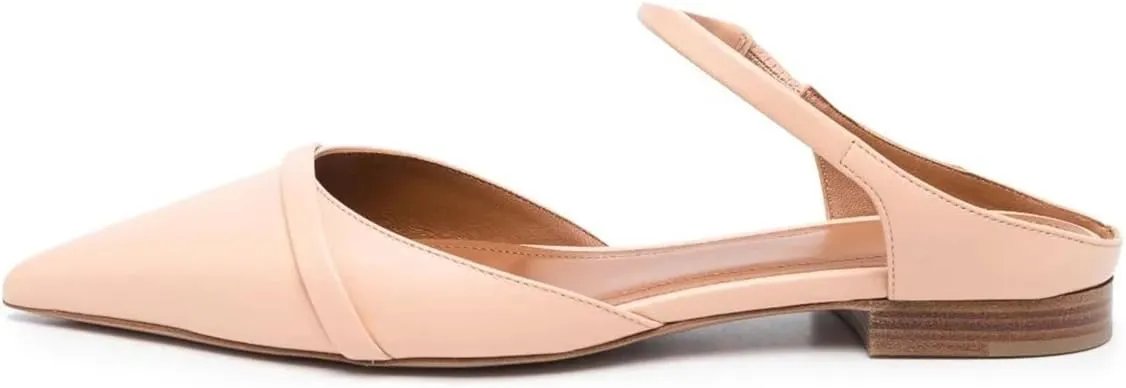 FSJ Women Closed Pointed Toe Flat Sandals with Strap Backless Slip On Cute Slides Ladies Casual Mules Comfortable Low heel Shoes Size 4-16 US