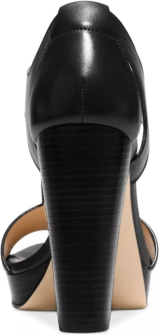 FSJ Women Peep Open Toe T-Strap Front Zipper Chunky Stacked High Heel Sandal Booties Platform Pumps Shoes Size 4-15 US