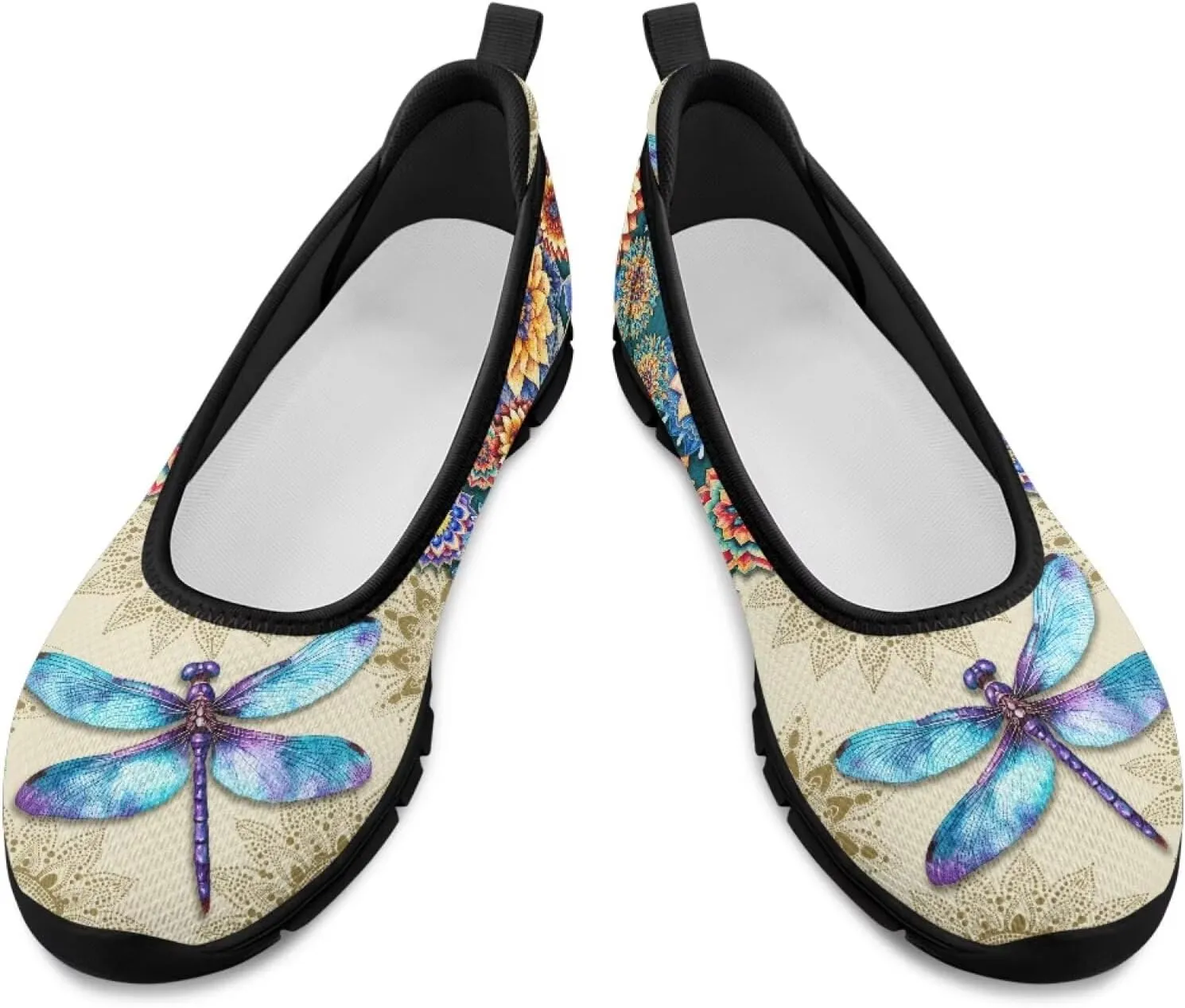 Funny Animal Print Loafers for Women Comfort Lightweight Ballet Flats Shoes Round Toe Classic Outdoor Walking Casual Sneakers