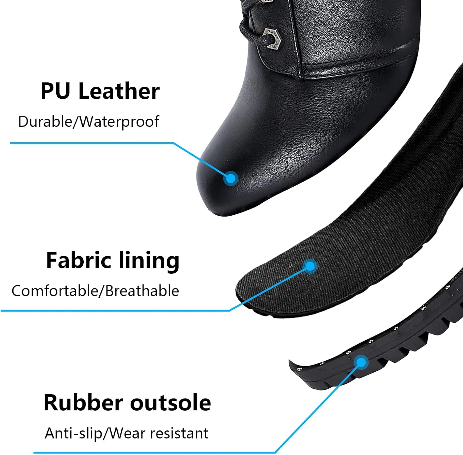 GARGOYLE BELLS Women's Knee High Boots Ladies Lace Up Motorcycle Boots with Zipper Soft Thigh High Riding Boots For Women