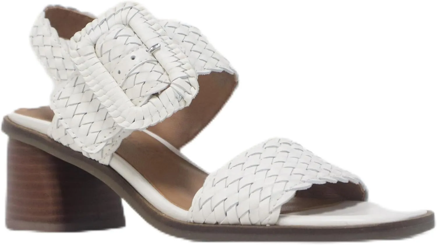 Gentle Souls by Kenneth Cole Women's Women's MADYLYN Heeled Sandal, White Leather, 9