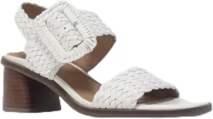 Gentle Souls by Kenneth Cole Women's Women's MADYLYN Heeled Sandal, White Leather, 9