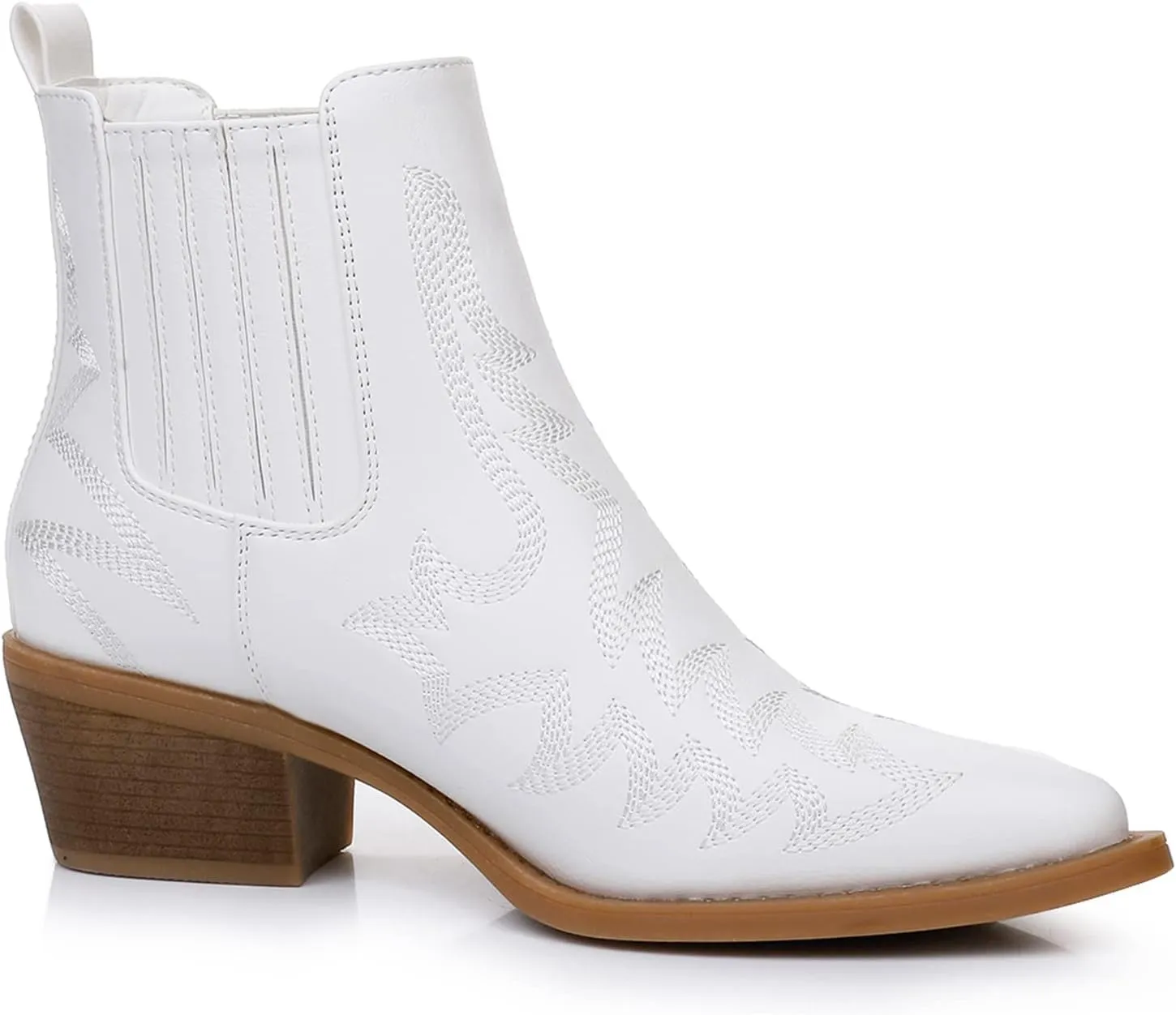 GLOBALWIN Cowboy Boots For Women Pointed Toe Pull On Chelsea Ankle Booties The Western Cowgirl Boots