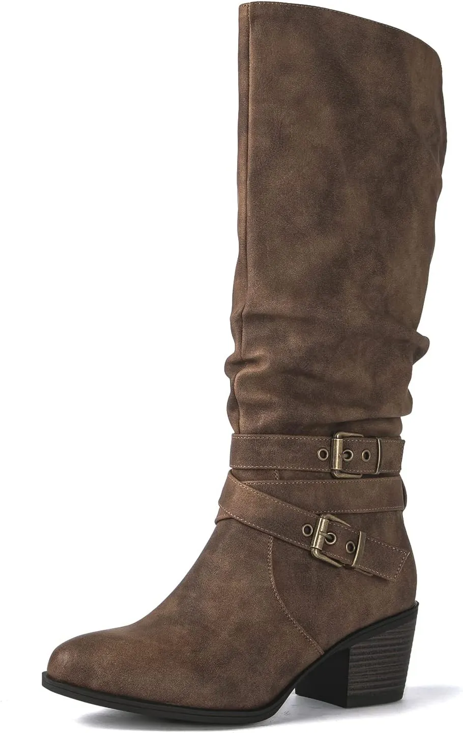 GLOBALWIN Women's Knee High Cowgirl Boots Fashion Dressy Cowboy Boots For Women