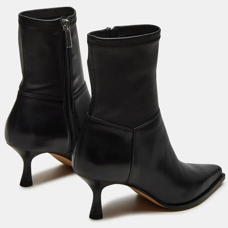 Goiphrri Women's Ankle Boots - Stiletto High Heel, Pointed Toe, Short, Side Zipper, Dress Boots - Elastic, Fashion, Trendy