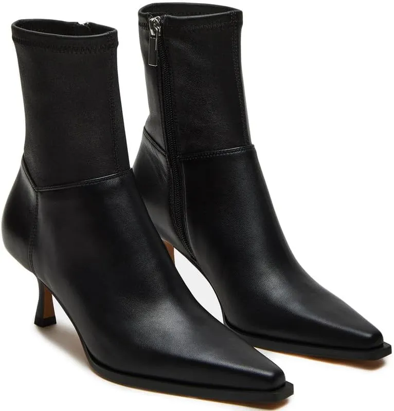 Goiphrri Women's Ankle Boots - Stiletto High Heel, Pointed Toe, Short, Side Zipper, Dress Boots - Elastic, Fashion, Trendy