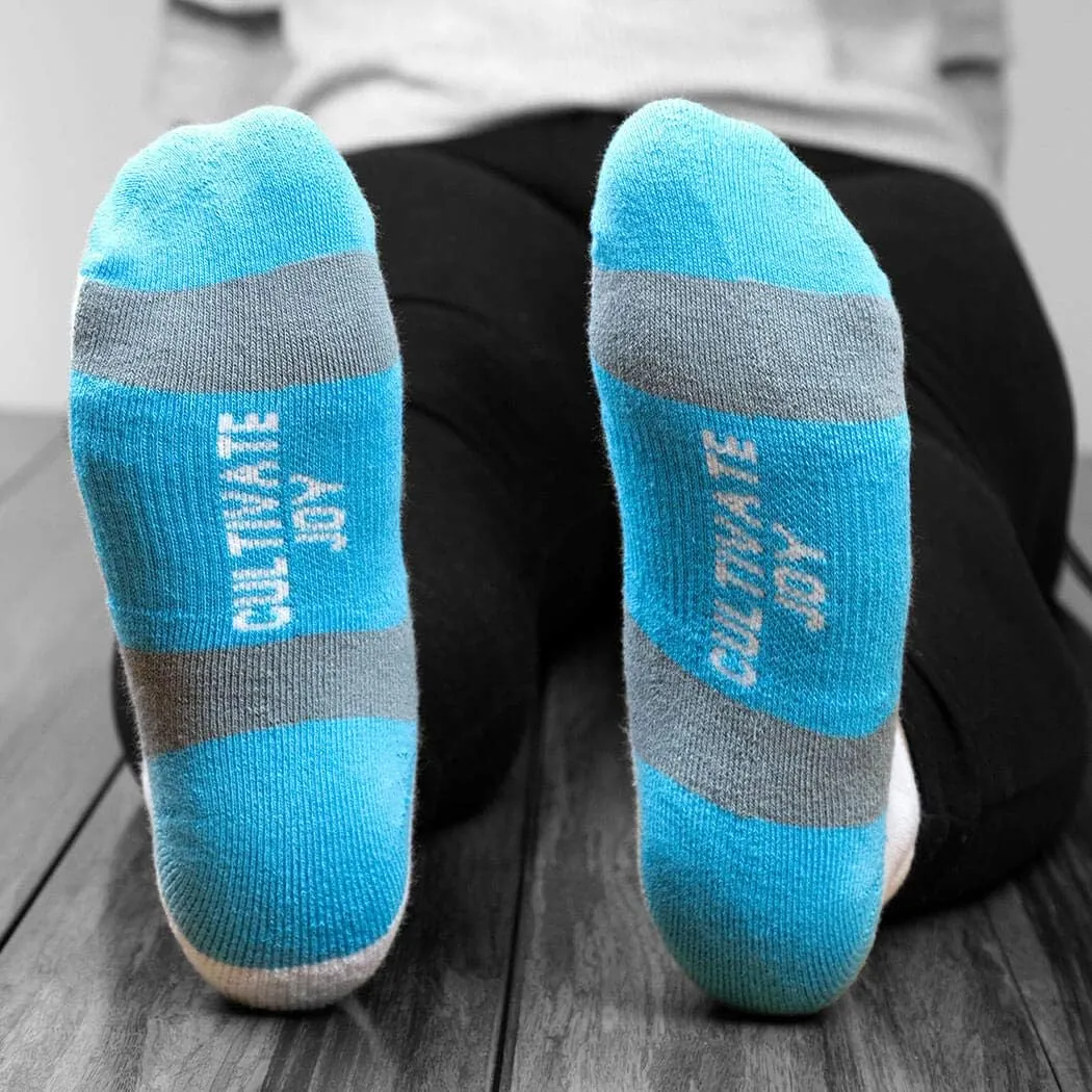 Gone For a Run Inspirational Ankle Socks for Women - Affirmation - Fun Running Socks - Runners Gifts & Motivation