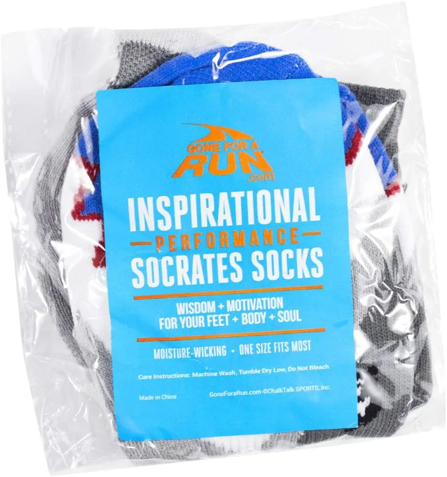 Gone For a Run Inspirational Ankle Socks for Women - Affirmation - Fun Running Socks - Runners Gifts & Motivation