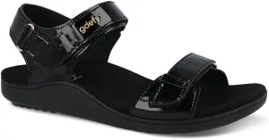 Gravity Defyer Women's GDEFY Hilnor Leather Fashion Slides - VersoShock Proven Performance Orthotic Stress Recovery Outdoor Sandals