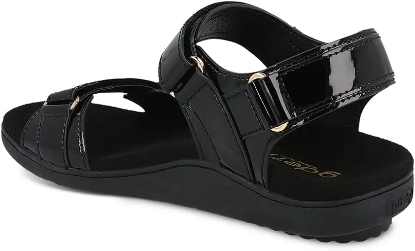 Gravity Defyer Women's GDEFY Hilnor Leather Fashion Slides - VersoShock Proven Performance Orthotic Stress Recovery Outdoor Sandals