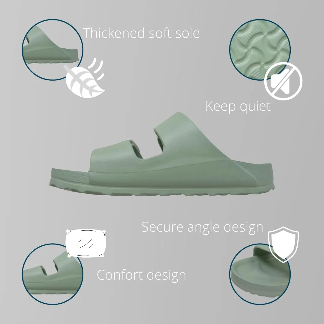 greenbox Women's Adjustable Slip-On EVA Double Buckle Slide Sandals - Lightweight and Comfortable Summer Footwear