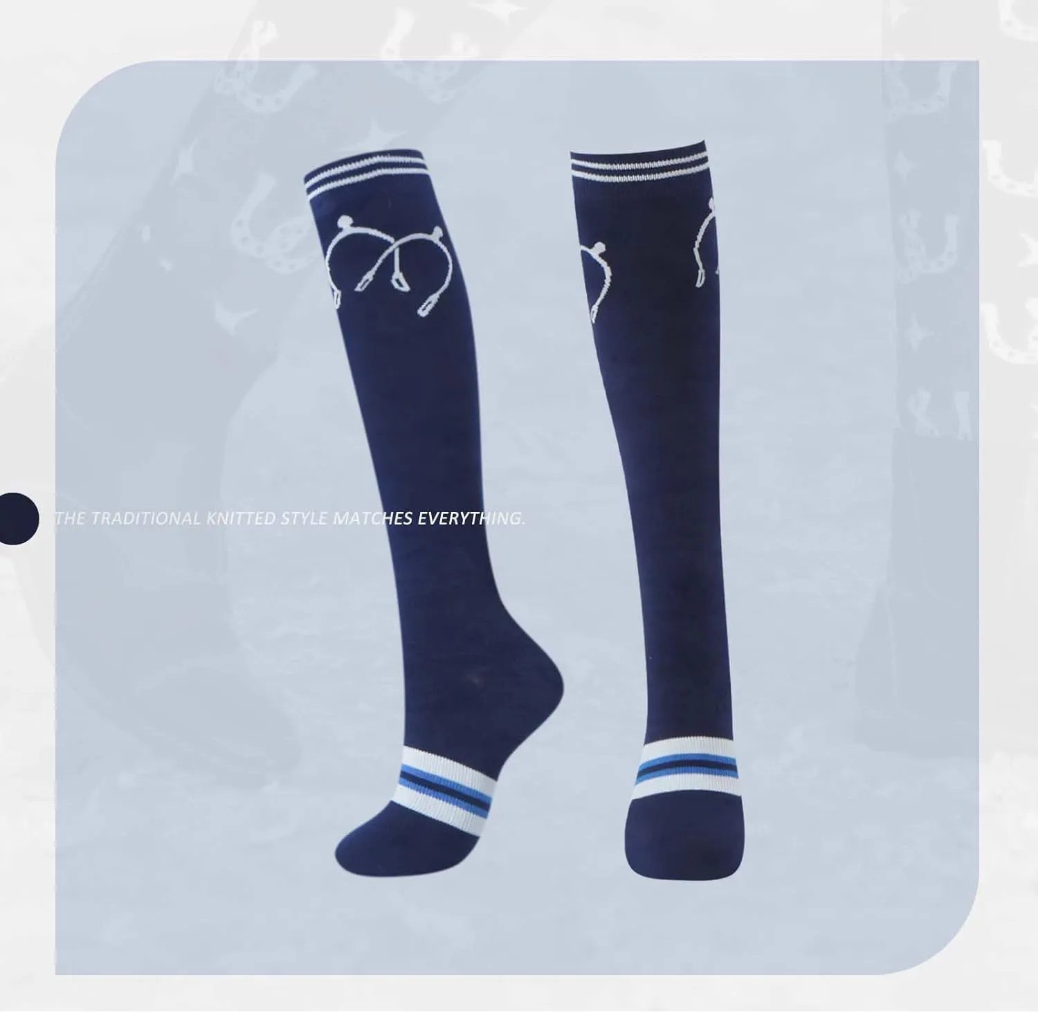 Harrison Howard 3 Pairs Premium Quality Equestrian Riding Socks for Horse Riding &Tall Boot Knee High Socks for Women