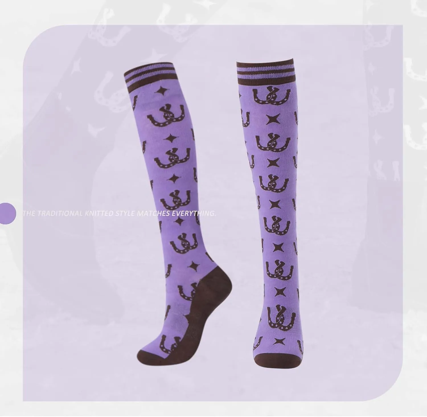 Harrison Howard 3 Pairs Premium Quality Equestrian Riding Socks for Horse Riding &Tall Boot Knee High Socks for Women