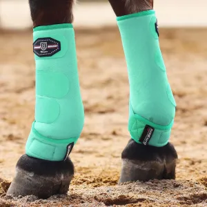 Harrison Howard Horse Sport Medicine Front Shock-Absorbing Boots All-Round Lower Limb Protection & Support Sport Boots Perfect for Endurance Training and Performance Pack of 2 Mint M