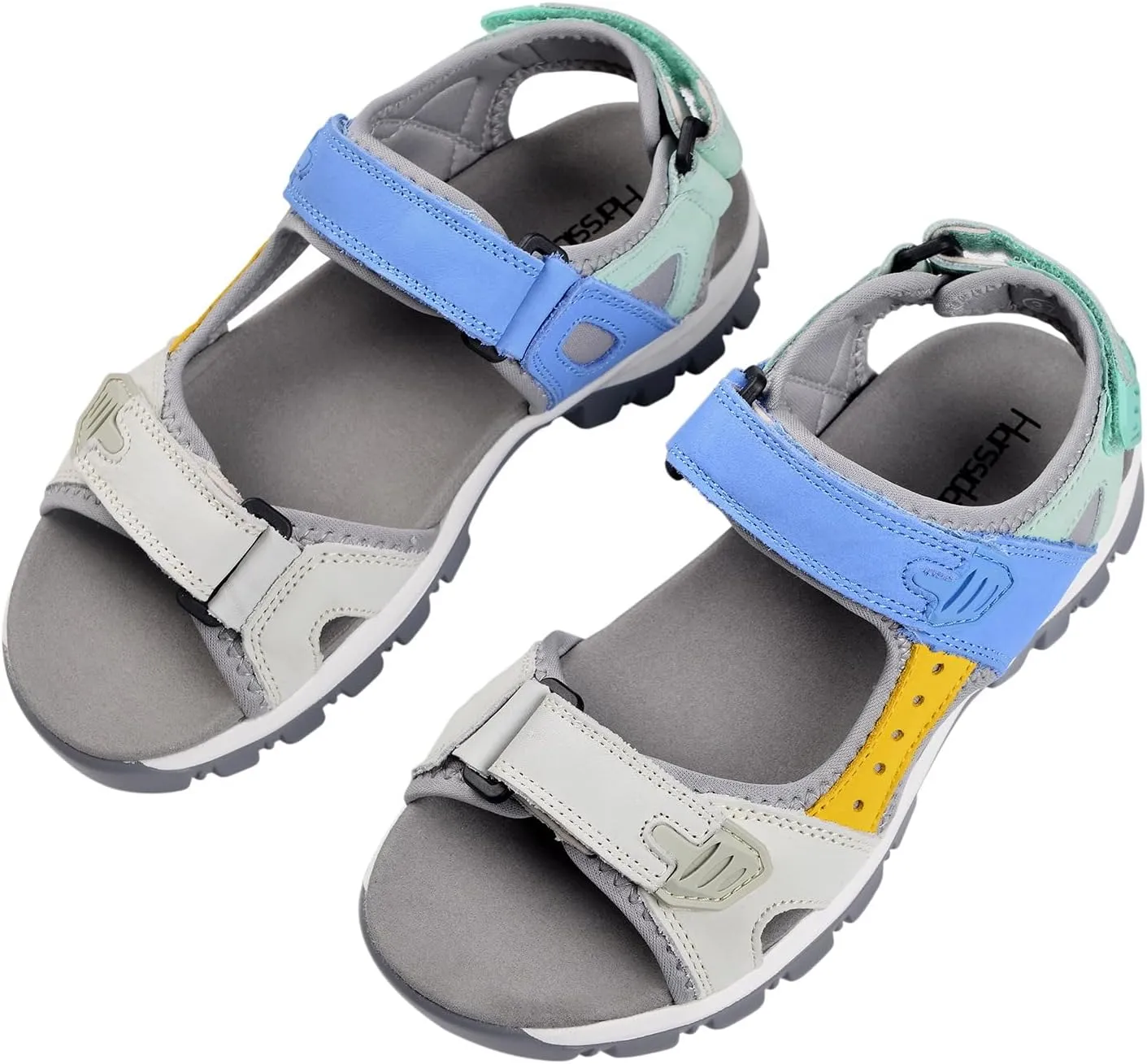 Harssidanzar Women's Leather Sandals Outdoor Sandals Hiking Sandals Casual Walking Sandals Strap Adjustable Beach Sandals For Women SL256US