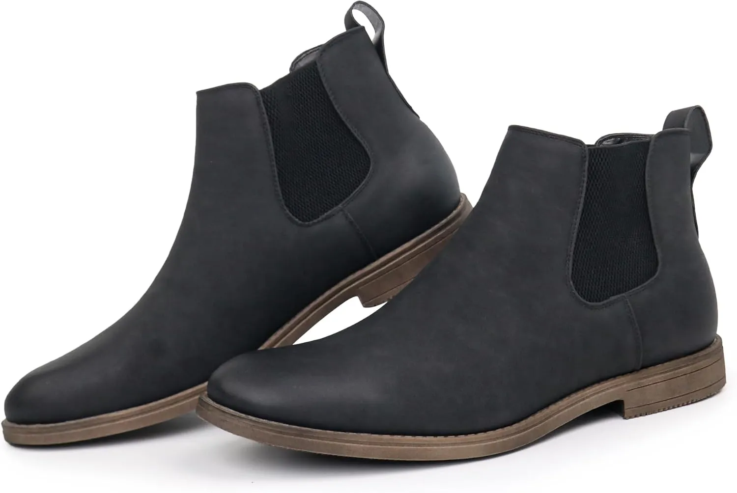 Hawkwell Men's Plus Size Chelsea Boots Classic Casual Dress Ankle Boots in Regular and Plus Sizes