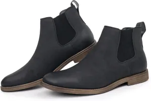 Hawkwell Men's Plus Size Chelsea Boots Classic Casual Dress Ankle Boots in Regular and Plus Sizes