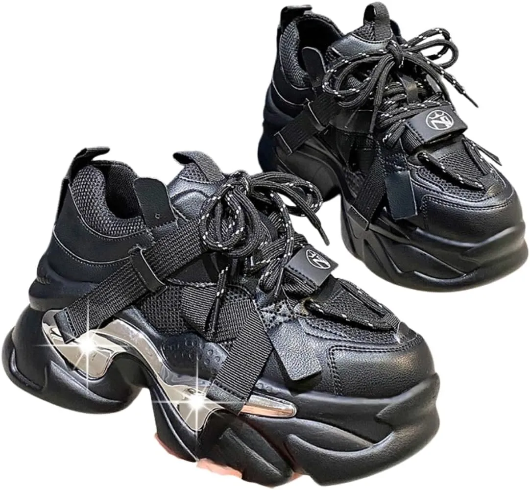 Height-Increased Platform Shoes - Chunky Sneakers for Women, Trendy Platform Dad Shoes, Aesthetic Shoes, Casual Footwear