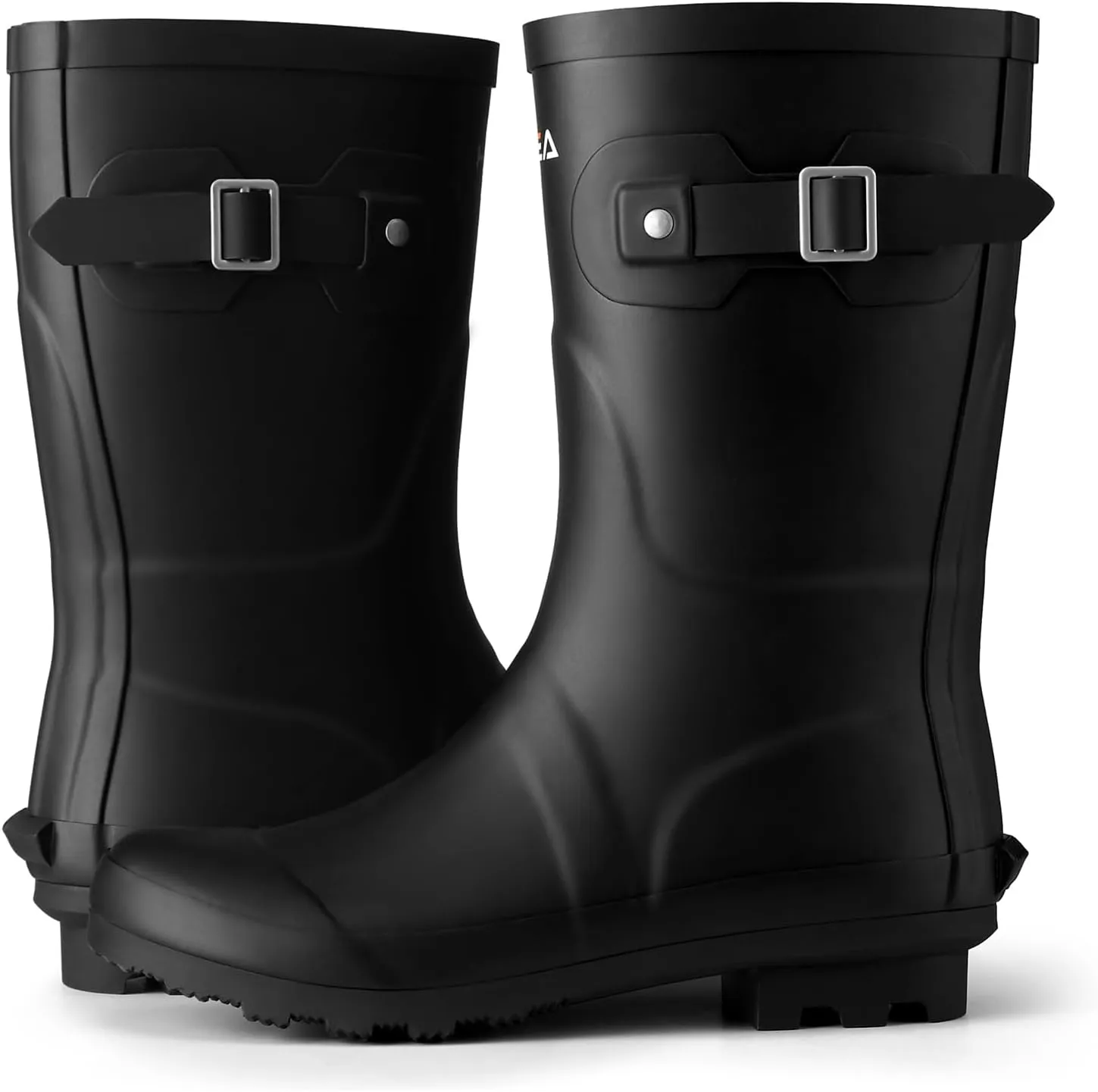 HISEA Women's Mid Calf Rubber Rain Boots Waterproof Wellington Garden Boots