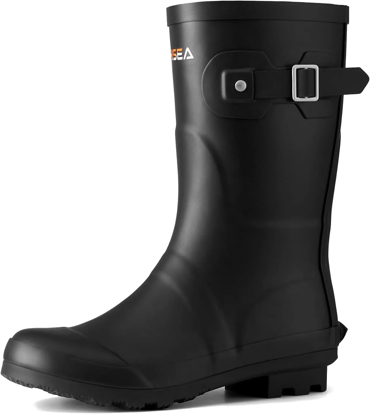 HISEA Women's Mid Calf Rubber Rain Boots Waterproof Wellington Garden Boots