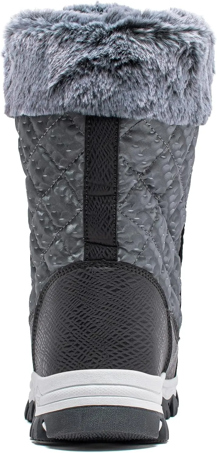 HOBIBEAR Women's Winter Snow Boots Waterproof Lightweight Warm Faux Fur Lined Mid-Calf Booties