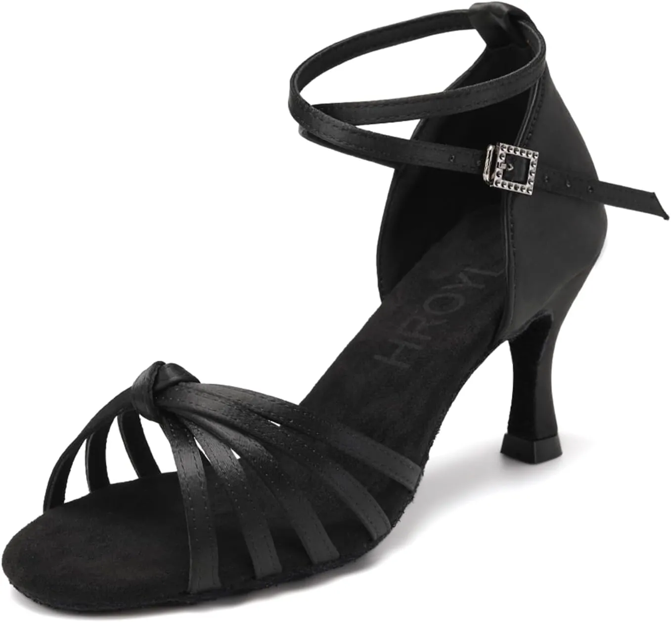 HROYL Women Latin Dance Shoes Professional Ballroom Salsa Practice Performance Dancing Shoes EM-217
