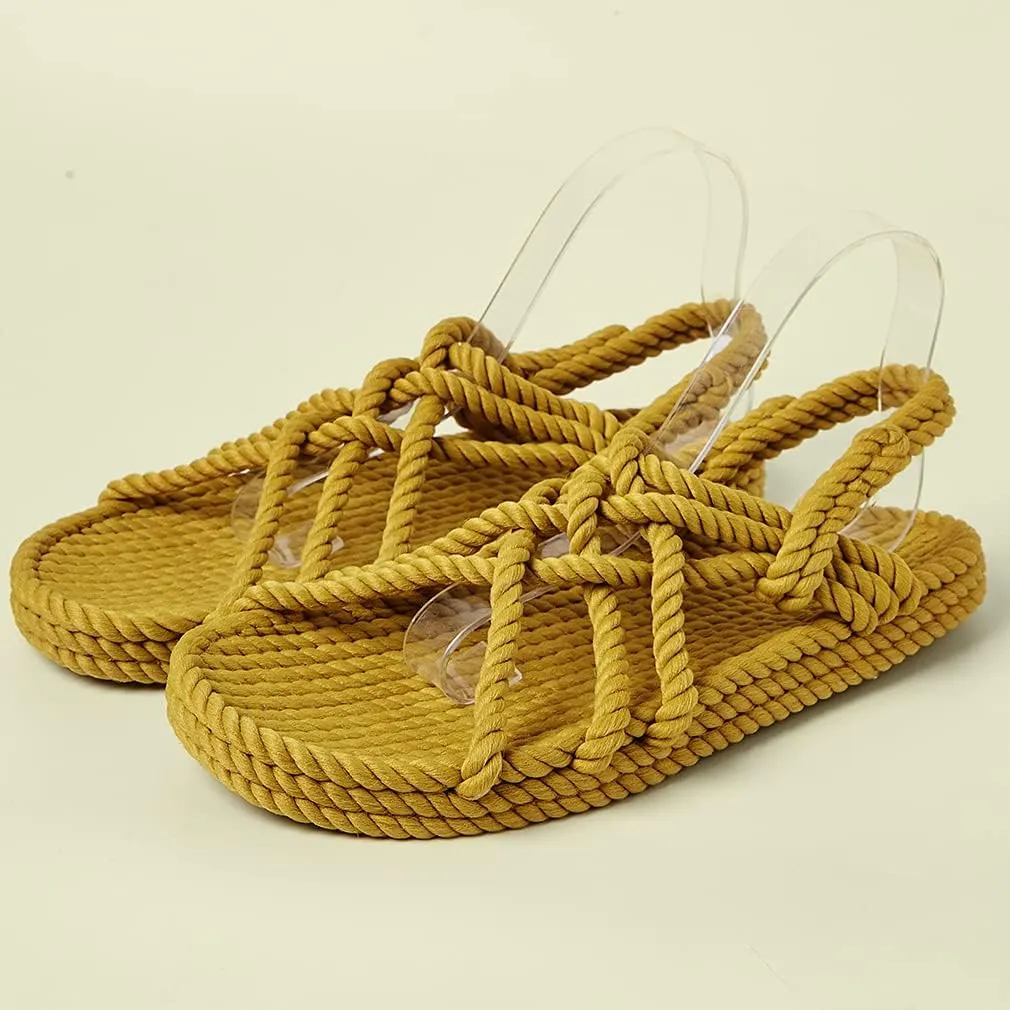 Huntarry Women Lace Up Espadrilles Thong Sandals Casual Comfortable Walking Soft Flats Shoes
