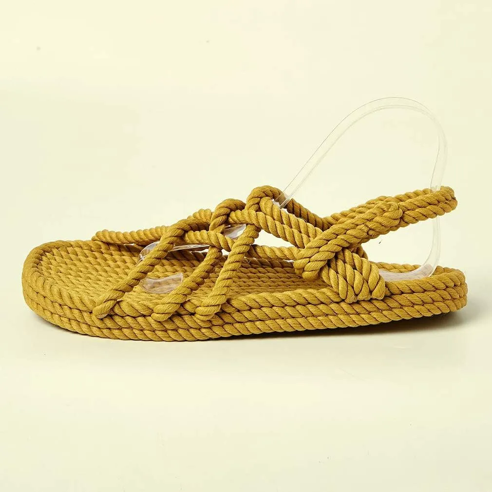Huntarry Women Lace Up Espadrilles Thong Sandals Casual Comfortable Walking Soft Flats Shoes